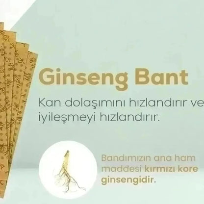 Kırmızı Kore Ginsengi Bandı – TTS Teknolojili Vücut ve Eklem Rahatlama Bandı